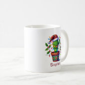 Twinkling Cactus Christmas Kaffeetasse (VorderseiteRechts)