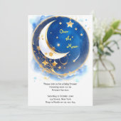 Twinkling Celestial Baby Shower Einladung (Stehend Vorderseite)