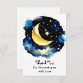 Twinkling Celestial Magic Boy Babydusche Dankeskarte (Vorne/Hinten)