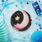 Twinkling Celestial: Mond & Stars Girl Baby Shower Pappteller (Party)
