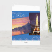 Twinkling Eiffel Feiertagskarte (Rückseite)