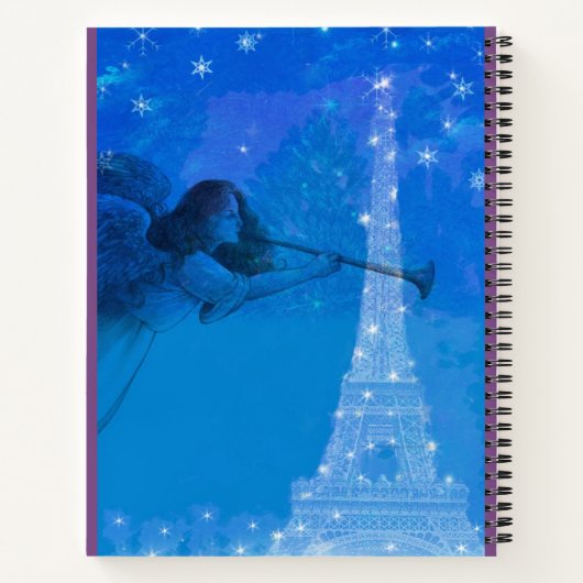Twinkling Eiffelturm mit Herz Notizblock (Rückseite)