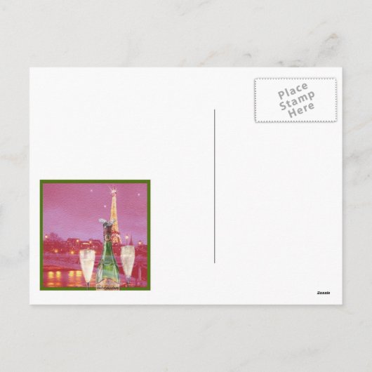 Twinkling Eiffelturm Nocturne Weihnachten (Rückseite)