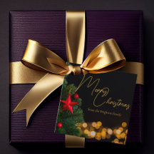 Twinkling Gold Lights Modern Merry Christmas Party