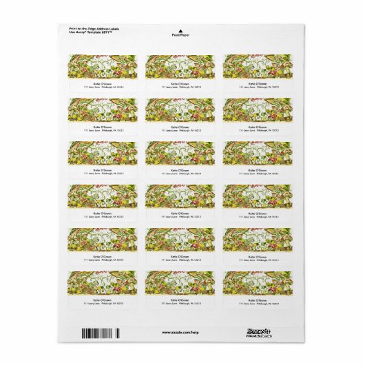 Twinkling Irish Leprechauns Address Labels Adressaufkleber (Vorne)