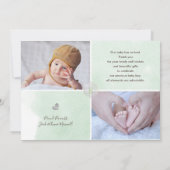 Twinkling kleine Sterne Geburt Danke Einladung (Rückseite)