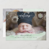 Twinkling kleine Sterne Geburt Danke Einladung (Vorne/Hinten)