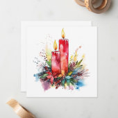 "Twinkling Lights: Bezaubernde Weihnachtsdekoratio Mitteilungskarte (Vorderseite/Rückseite Beispiel)