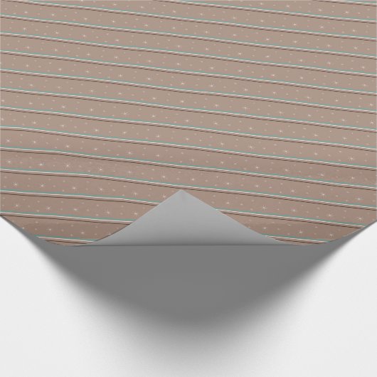 Twinkling Lights Diagonal Stripe Cocoa Brown ID596 Geschenkpapier (Ecke)