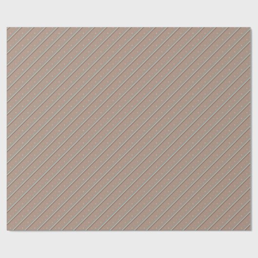 Twinkling Lights Diagonal Stripe Cocoa Brown ID596 Geschenkpapier (Flach)