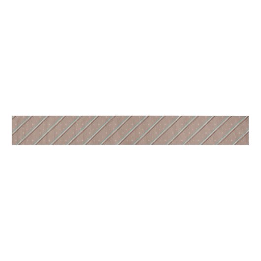 Twinkling Lights Diagonal Stripe Cocoa Brown ID596 Ripsband (Vorderseite)