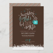 Twinkling Lights Hot Cocoa Nights ID593 Einladung (Vorne/Hinten)