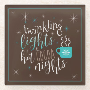 Twinkling Lights Hot Cocoa Nights ID593 Glasuntersetzer