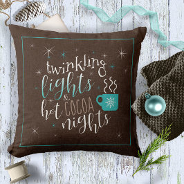 Twinkling Lights Hot Cocoa Nights ID593 Kissen