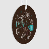 Twinkling Lights Hot Cocoa Nights ID593 Ornament (Vorderseite)