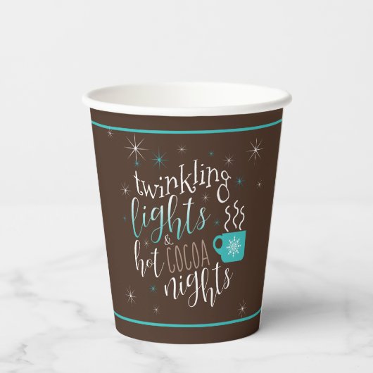 Twinkling Lights Hot Cocoa Nights ID593 Pappbecher (Rückseite)