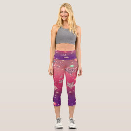 Twinkling Star High Waisted Capris