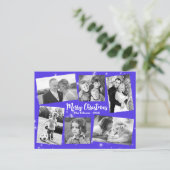 Twinkling Stars Foto Collage Frohe Weihnachten Postkarte (Stehend Vorderseite)