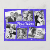 Twinkling Stars Foto Collage Frohe Weihnachten Postkarte (Vorderseite)