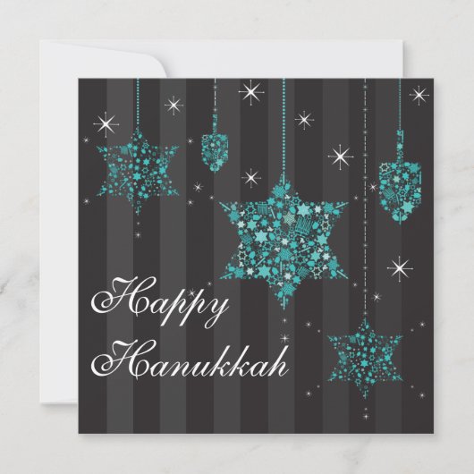 Twinkling Stars von David Hanukka Einladungskarte Einladung (Vorderseite)