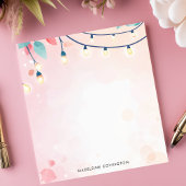 Twinkling String Lights Pastel Personalisierter Na Notizblock