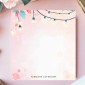 Twinkling String Lights Pastel Personalisierter Na Notizblock