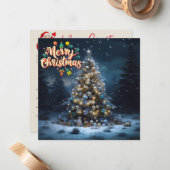 Twinkling Traditionen Weihnachtskarte Mitteilungskarte (Vorderseite/Rückseite Beispiel)