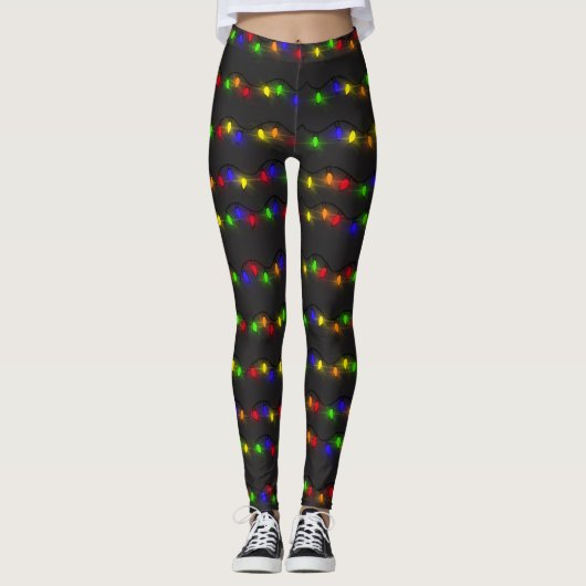 Twinkling Weihnachtslicht Leggings (Vorderseite)