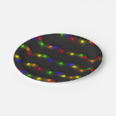 Twinkling Weihnachtslicht Pappteller (Schrägansicht)