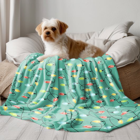 Twinkling Weihnachtslicht Weihnachtsmuster Fleecedecke