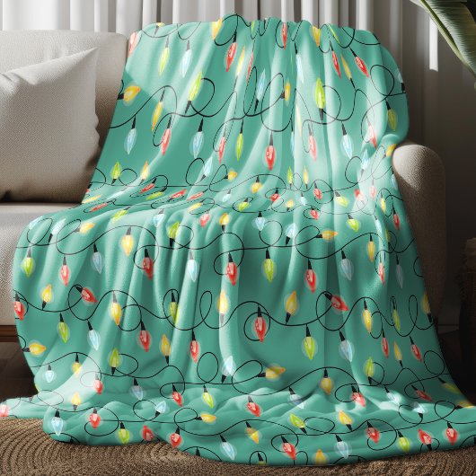 Twinkling Weihnachtslicht Weihnachtsmuster Fleecedecke