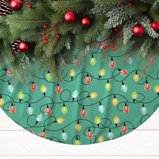 Twinkling Weihnachtslicht Weihnachtsmuster Polyester Weihnachtsbaumdecke