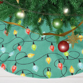 Twinkling Weihnachtslicht Weihnachtsmuster Polyester Weihnachtsbaumdecke