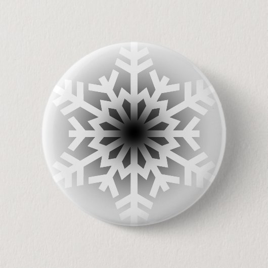 Twinkling White Snowflake Button (Vorderseite)