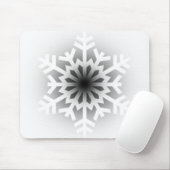 Twinkling White Snowflake Mousepad (Mit Mouse)