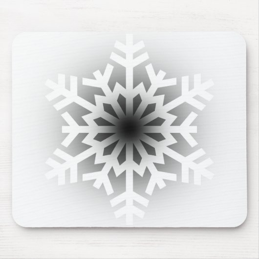 Twinkling White Snowflake Mousepad (Vorne)