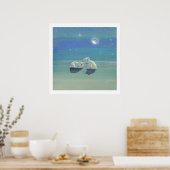 Twinkling Winter Polar Bären Cubs Poster drucken (Küche)