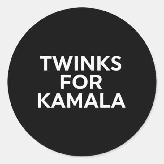 Twinks für Kamala - Harris 2024 Runder Aufkleber (Vorderseite)