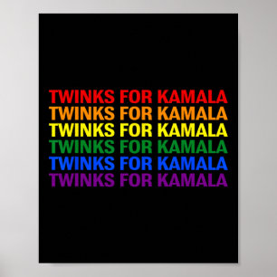 Twinks für Kamala Harris Lgbtq Pride Gay Lesbian R Poster