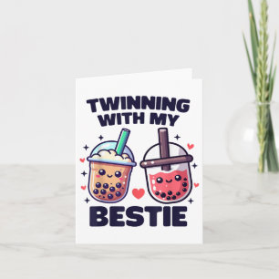 Twinning mit meinen Bestie Boba Tea Girls Spirit W Karte