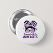Twinning mit meiner Arbeit Bestie Beste Freundscha Button (Vorne & Hinten)