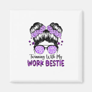 Twinning mit meiner Arbeit Bestie Beste Freundscha Magnet