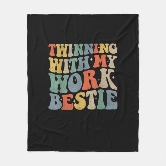 Twinning mit meiner Arbeit Bestie Spirit Week Best Fleecedecke (Vorderseite)