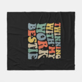 Twinning mit meiner Arbeit Bestie Spirit Week Best Fleecedecke (Vorderseite (Horizontal))