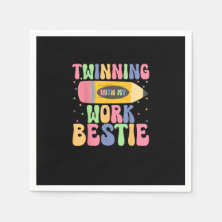 Twinning mit meiner Arbeit Bestie Spirit Week Best Serviette