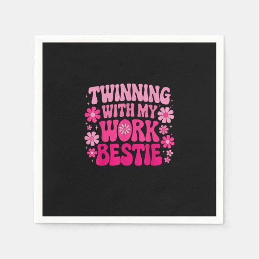 Twinning mit meiner Arbeitszeit Freunde Geist Woch Serviette (Vorderseite)