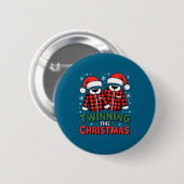 Twinning This Christmas Matching Family Holiday Button (Vorne & Hinten)