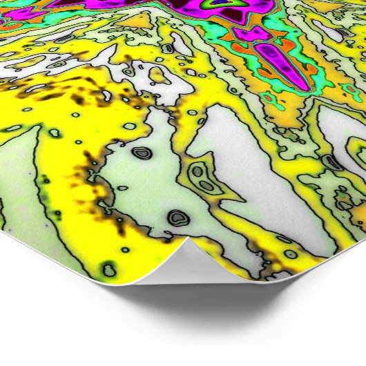 Twinöl und Essig - farbiges Muster v2 Poster (Ecke)