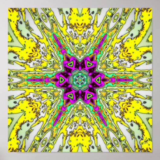 Twinöl und Essig - farbiges Muster v2 Poster (Vorne)