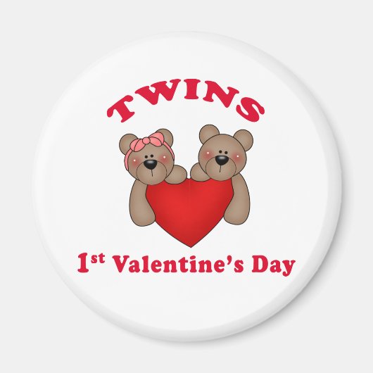 Twins 1. Valentinstag Magnet (Vorne)